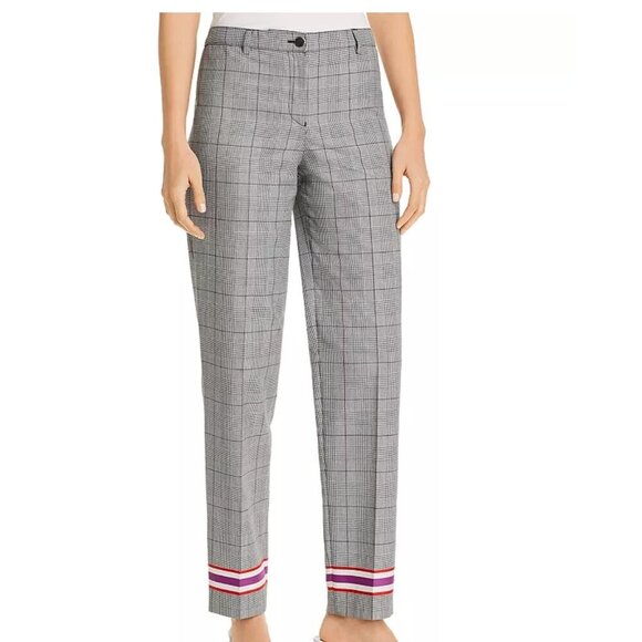 Emperio Armani Glen Plaid Striped Ankle Dress Pants Casual Office Career - Picture 1 of 10